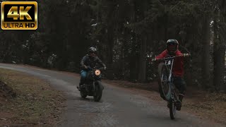 Motorcycle VS Mountain Biking! *AMAZING* [4K]