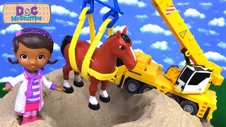 Doc Mcstuffins And Helicopter Rhonda Rescue A Horse With The Broken Leg - Story