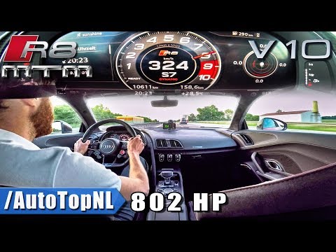 324km/h!! Audi R8 V10 PLUS 802HP MTM SUPERCHARGED Autobahn Drive By AutoTopNL