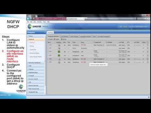 SANGFOR NGFW DHCP Server Configuration