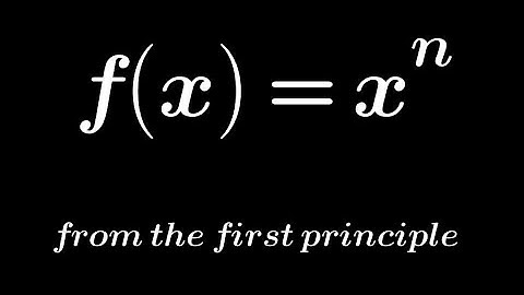 How to differentiate x^n from the first principle