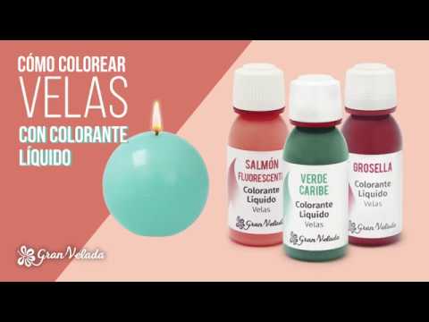 Hacer velas con colorantes líquidos 