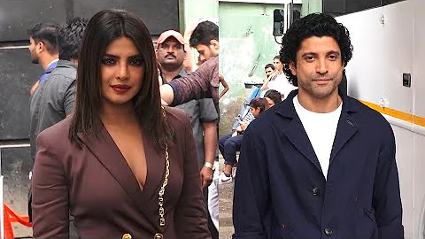 Priyanka Chopra, Farhan Akhtar in Mumbai for The Sky is Pink promotions