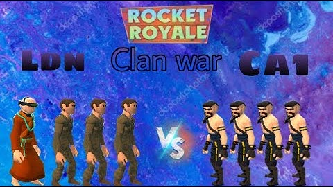 Rocket Royale Funny Clan War Against CA1 (I pickaxed dagreat💀)