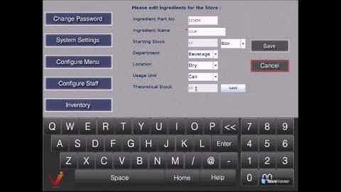 Inventory: Add and Edit Inventory AST POS