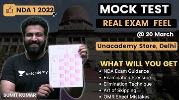 NDA FREE Offline Mock Test💯 1st Time Ever 🔥😍FEEL The Exam | Unacademy Store Delhi | Learn With Sumit