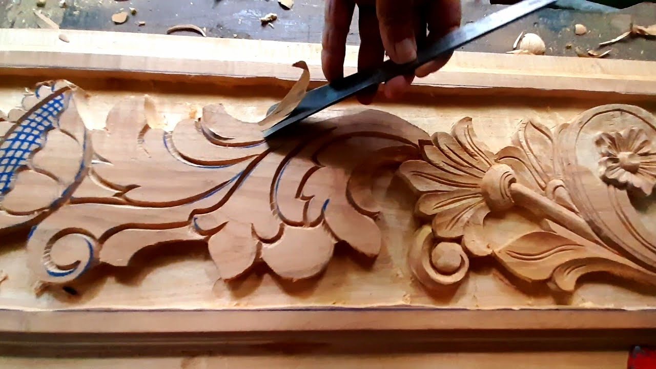 wood carving, House Front Door palang carving