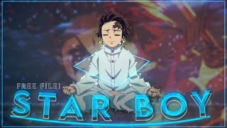 Kamado Tanjiro - Star Boy [Edit/AMV] (Free Project File ✊💦)