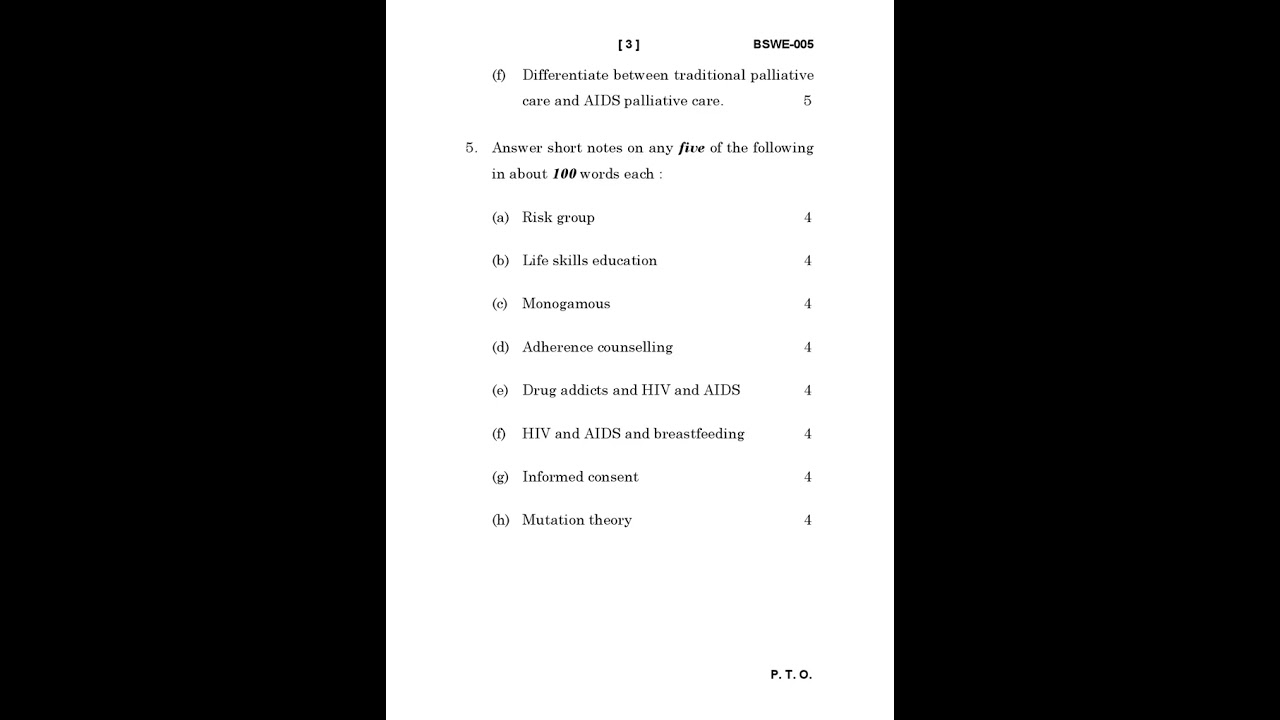BSWE - 005  June 2022 Question Paper