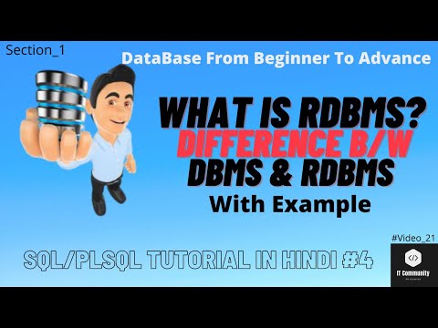 Section 1: What is RDBMS(Relational DBMS) & Difference between DBMS & DBMS with Example