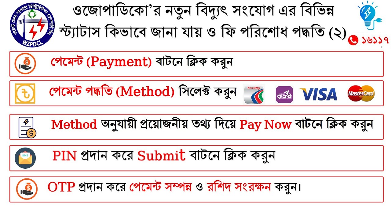 WZPDCL New Electricity Connection Fees Payment Process | Pay Online ...