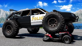STRANGEST CARS ESCAPE POLICE CHASE! (BeamNG)