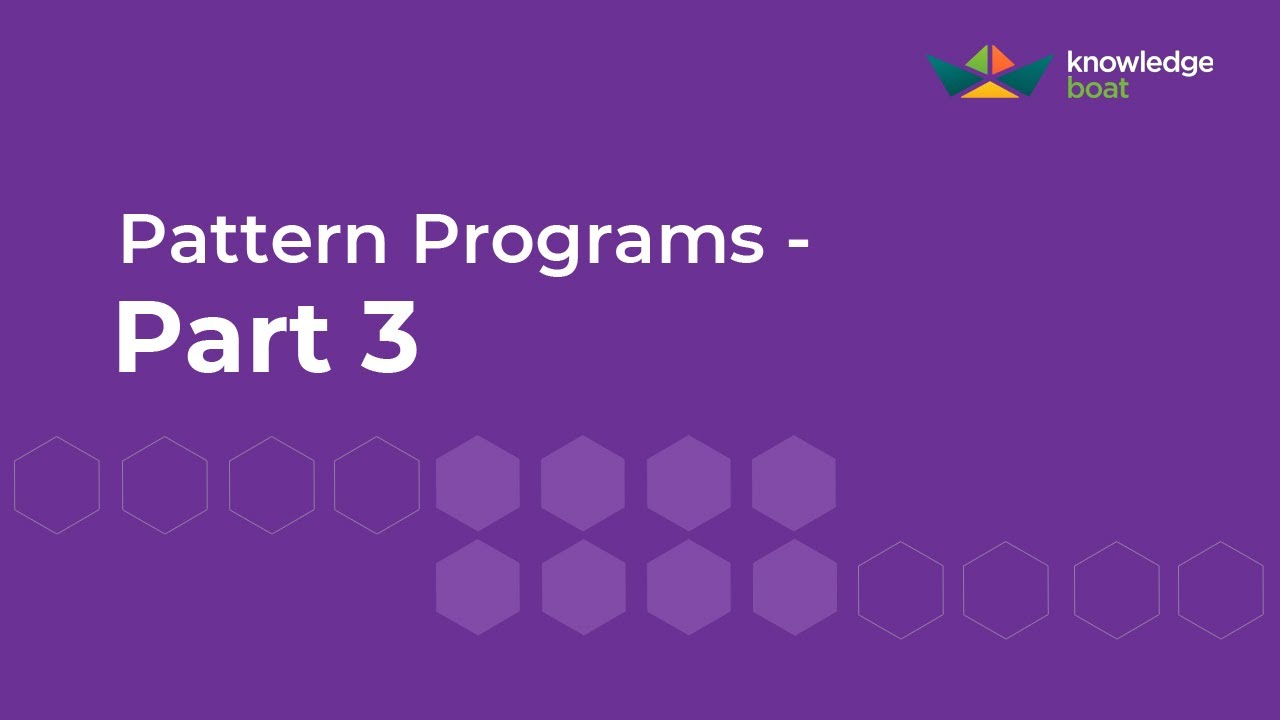 Pattern Programs - Part 3 | ICSE Computer Applications | Java & BlueJ