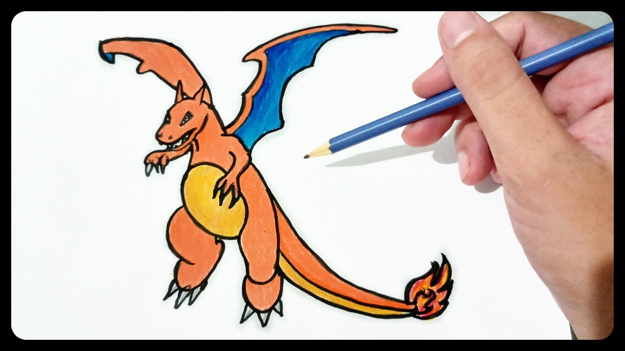 Como Desenhar o CHARIZARD FOFO I POKÉMON I Fácil 