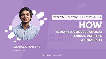 How to Make a Conversational Landing Page for a University