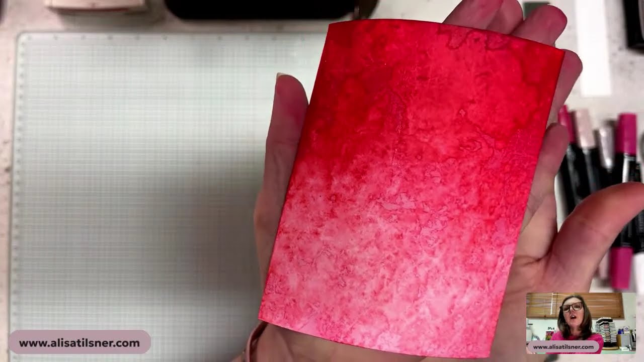Cling Wrap Water Lifting Background Technique for Cardmaking | Ink Blending Made Easy