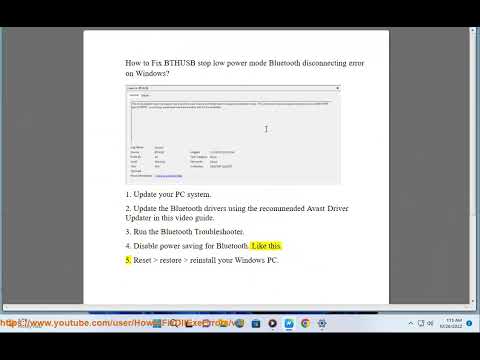 Fix BTHUSB stop low power mode Bluetooth disconnecting error on Windows
