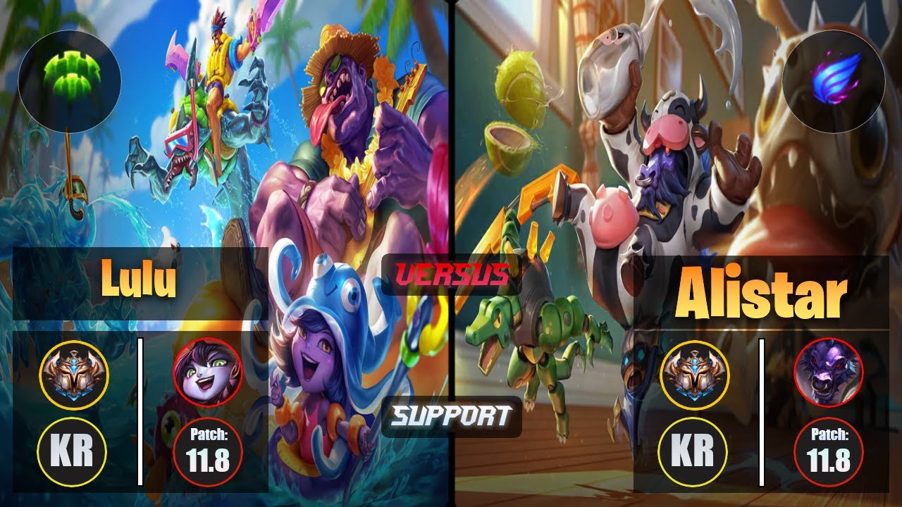 Challenger LULU [Guardian] (Support) VS  ALISTAR - Challenger KR Patch 11.8