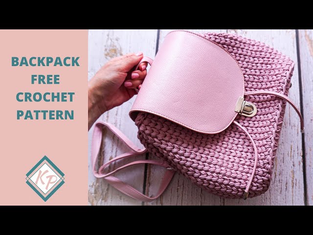 How to Crochet a Simple T-Shirt Yarn Backpack (detailed tutorial) 