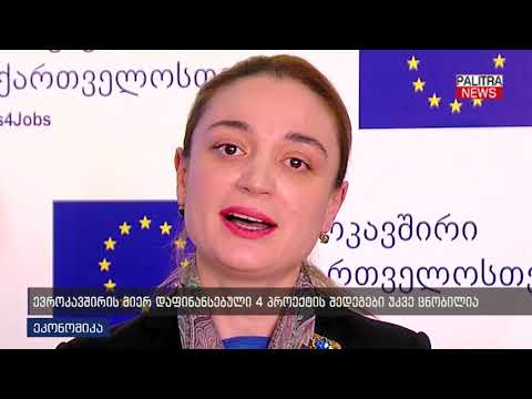 ევროკავშირის მიერ დაფინანსებული 4 პროექტის შედეგები უკვე ცნობილია