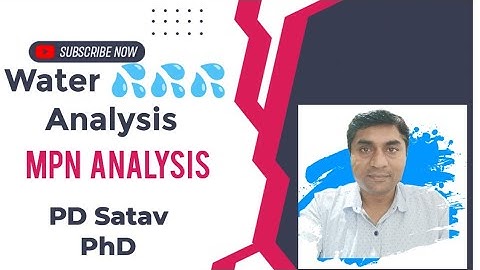 MPN analysis of Water Samples Presumptive Test