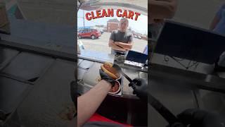 Clean cart dirty dogs! #shortsfeed #streetfood #hotdogcart
