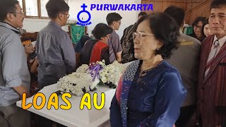 LOAS AU ASA LAO PEMBERANGKATAN JENAZAH IDASARILUMONGGA DARI HKBP PURWAKARTA