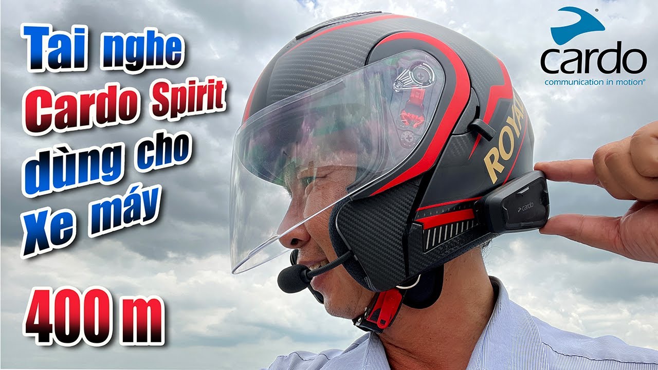 Tai nghe Cardo Spirit lắp Mũ bảo hiểm - Nghe nhạc hay như AirPods Pro