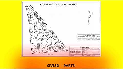 Producing A Topographic Map Using CIVIL3D Software
