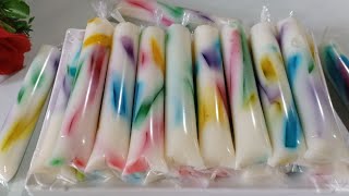 MILK RAINBOW JELLY ICE CANDY [Yummy And Sweets]