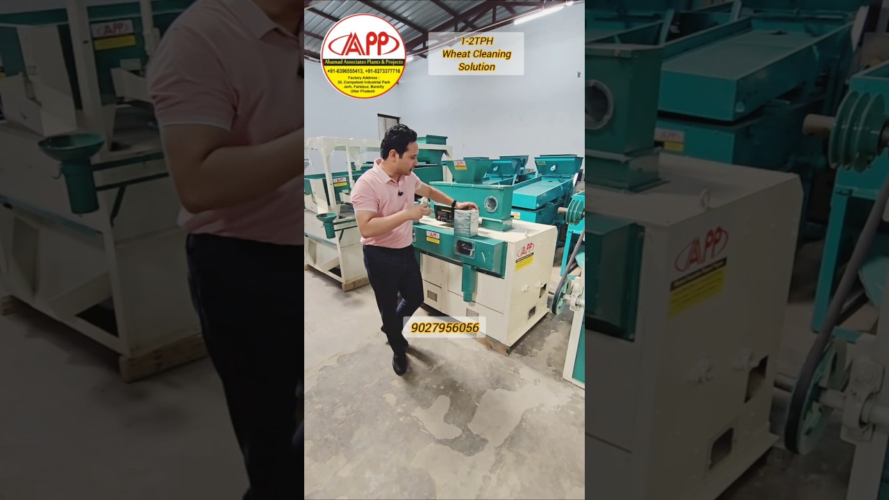 Gehu safai machine Wheat Cleaner Automatic Flour Mill Plant #wheatcleaningmachine #graincleaner