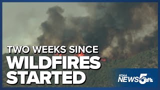 Two weeks since several wildfires started in western Colorado