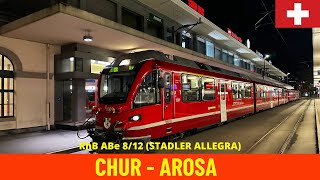 Cab Ride Chur  Arosa (Arosabahn, Rhaetian Railway  Switzerland) train driver's  view in 4K