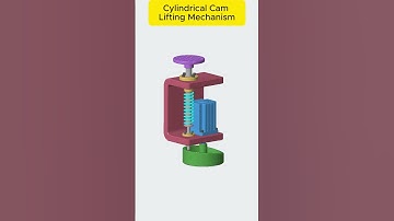 Cylindrical Cam Lifting Mechansim #solidworks #cad #engineering #mechanical #fusion360
