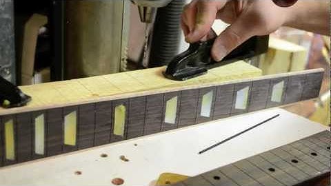 Luthiers Shop: Drilling end dots side markers for custom guitar fretboard