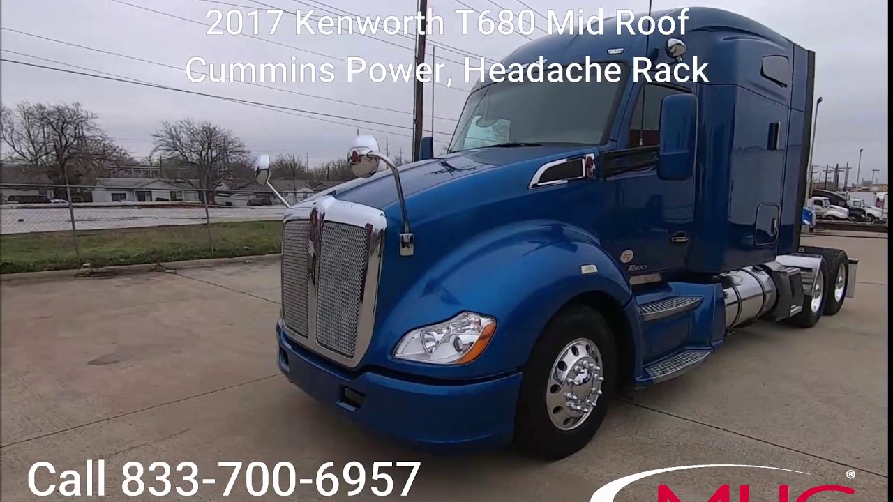 2017 Kenworth T680 Mid Roof Cummins Power Youtube
