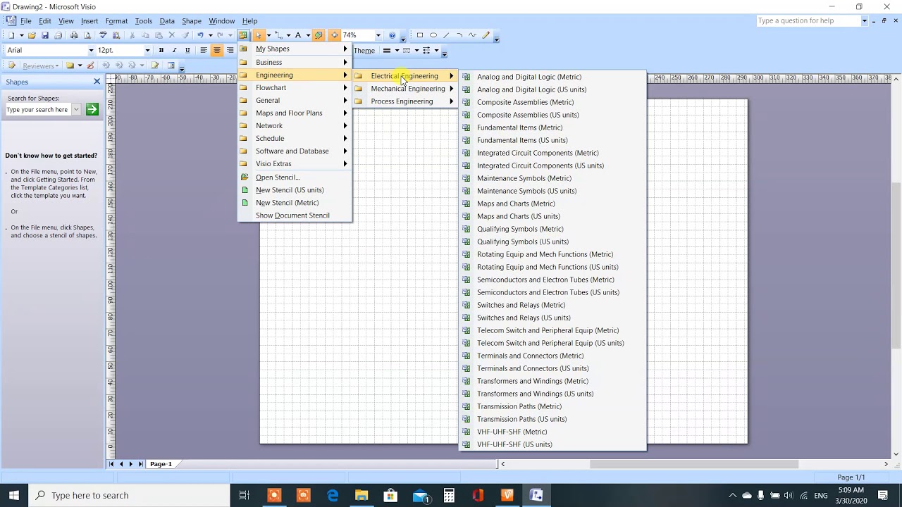 การใช้ visio  New  VISIO ตอนที่ 1 การใช้เครื่องมือพื้นฐาน