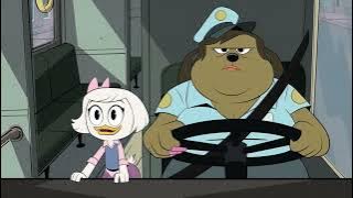 Ducktales-Webby on a bus