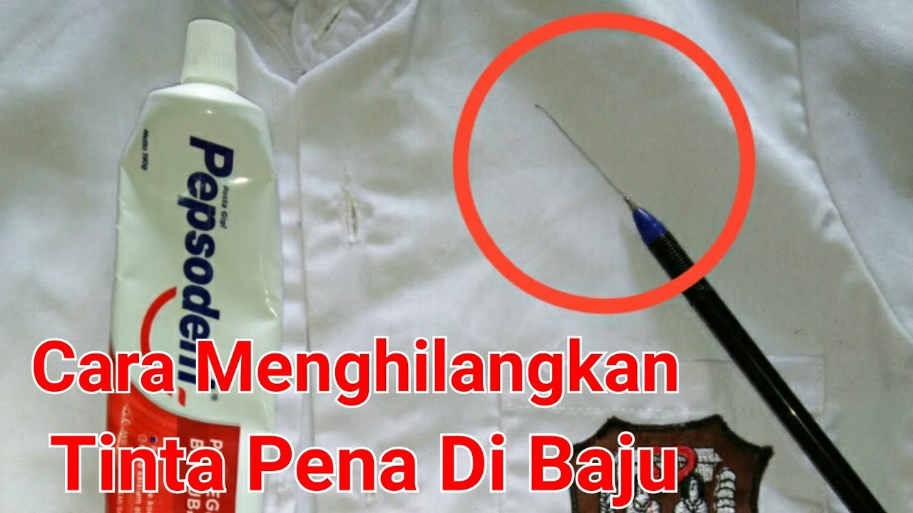 Cara Menghilangkan Tinta Pena Di Baju Youtube