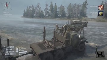Crossing The Crossing River in Spintires Mudrunner PS4