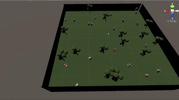 Emergent multi-agent behaviour using deep reinforcement learning - Herbivores and Carnivores