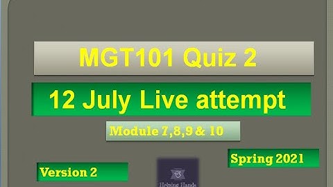 MGT101 quiz 2 Live attempt Spring2021 By Helping Hands|version 2|