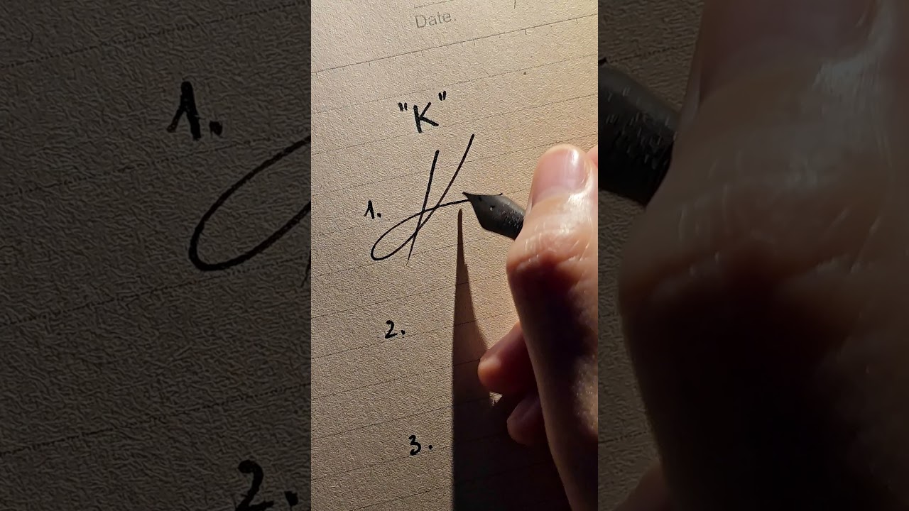 3 simple signature styles with the letter K