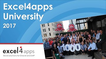Excel4apps University 2017