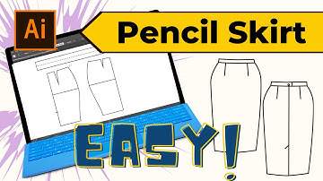 Easy pattern drafting a Pencil Skirt in illustrator