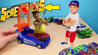 Super game set Screechers Wild - 4 in 1 racer and transformer SCORNET // KiFill boys