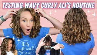 My Hair Has Never Looked Prettier  Amazing Volume And Definition with Wavy Curly Ali's Routine
