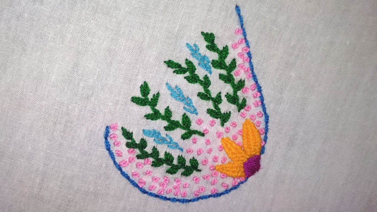 Hand Embroidery Latest All Over Floral Design for Dress/Kurti/Phulkari ...