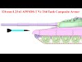 120 mm L23A1 APFSDS-T Vs  T64 Tank Composite Armor