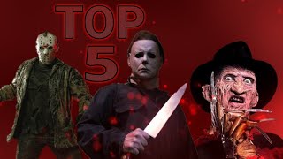 TOP 5 maiores ASSASSINOS dos filmes de TERROR
